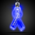 24" Blue Ribbon Light-Up Pendant Necklace